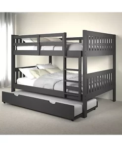 Donco Kids Full/Full Mission Bunk Bed With Trundle Bed