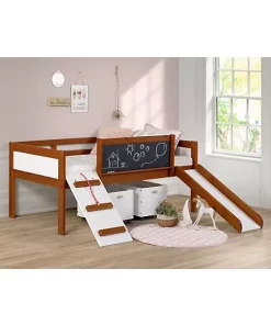 Donco Kids Twin Art Play Junior Low Loft With Toy Boxes
