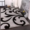 Paco Home Modern Area Rug Floral Pattern with Contour Cut - 2'8" x 9'10"