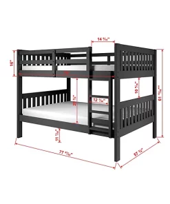 Donco Kids Full/Full Mission Bunk Bed -Paco Home Elegant Store Belk 1035