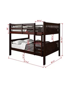 Donco Kids Full/Full Mission Bunk -Paco Home Elegant Store Belk 1039