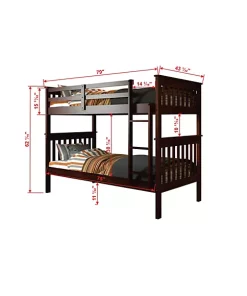 Donco Kids Twin/Twin Mission Bunk Bed With Under Bed Drawers -Paco Home Elegant Store Belk 1062