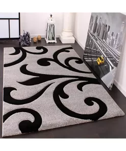 Paco Home Modern Area Rug Floral Pattern with Contour Cut - 2'8" x 9'10" -Paco Home Elegant Store Belk 108