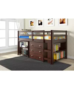 Donco Kids Low Loft Bed Dark Grey