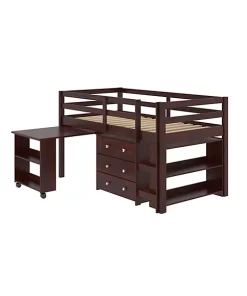 Donco Kids Low Loft Bed Dark Grey -Paco Home Elegant Store Belk 1091