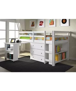 Donco Kids Low Loft Bed Dark Grey -Paco Home Elegant Store Belk 1095
