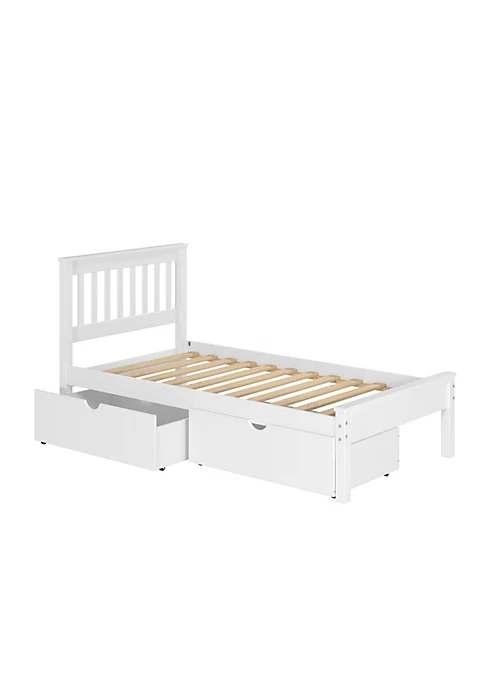 Donco Kids Twin Contempo Bed Dual Under Bed Drawers 4 Donco Kids Twin Contempo Bed Dual Under Bed Drawers - Image 2
