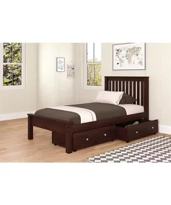 Donco Kids Twin Contempo Bed Dual Under Bed Drawers 11 Donco Kids Twin Contempo Bed Dual Under Bed Drawers -Paco Home Elegant Store Belk 1099