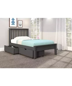 Donco Kids Twin Contempo Bed Dual Under Bed Drawers 12 Donco Kids Twin Contempo Bed Dual Under Bed Drawers -Paco Home Elegant Store Belk 1100
