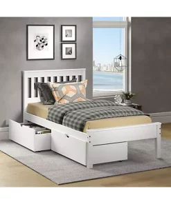 Donco Kids Twin Contempo Bed Dual Under Bed Drawers 13 Donco Kids Twin Contempo Bed Dual Under Bed Drawers -Paco Home Elegant Store Belk 1101