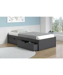 Donco Kids Twin Platform Bed With Dual Under Bed Drawers