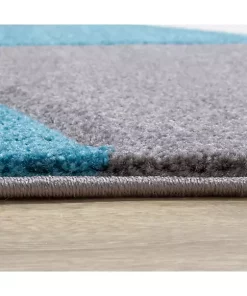 Paco Home Modern Area Rug Abstract Geometric Pattern with Contour Cut - 6'7" x 9'6" -Paco Home Elegant Store Belk 111