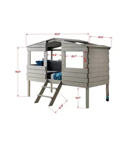 Donco Kids Twin Tree House Loft 12 Donco Kids Twin Tree House Loft -Paco Home Elegant Store Belk 1121