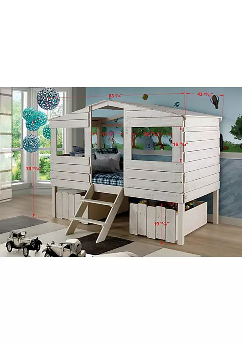 Donco Kids Twin Tree House Loft W/Drawers 6 Donco Kids Twin Tree House Loft W/Drawers - Image 4