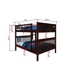 Donco Kids Mission Bunkbed Full/Full -Paco Home Elegant Store Belk 1145