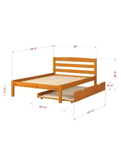 Donco Kids Full Econo Bed With Trundle Bed -Paco Home Elegant Store Belk 1164