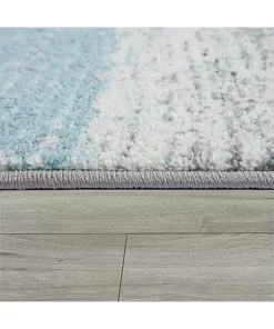 Paco Home Kids Rug for Nursery Mountains Starry-Sky in Light Blue Cream Pastel - 4'7" x 6'7" -Paco Home Elegant Store Belk 117