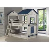 Donco Kids T/T Star Gaze Bunk Light Grey & Blue -Paco Home Elegant Store Belk 1174