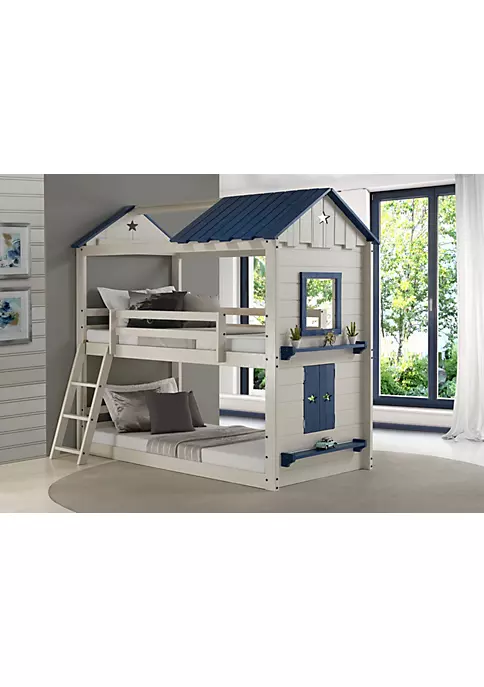 Donco Kids T/T Star Gaze Bunk Light Grey & Blue 5 Donco Kids T/T Star Gaze Bunk Light Grey & Blue - Image 3