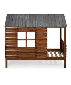 Donco Kids Twin Log Cabin Low Loft -Paco Home Elegant Store Belk 1184