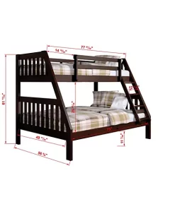 Donco Kids Twin/Full Mission Bunkbed 8 Donco Kids Twin/Full Mission Bunkbed -Paco Home Elegant Store Belk 1199