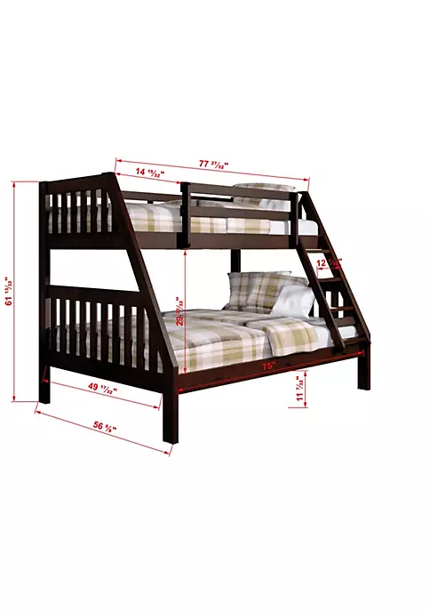 Donco Kids Twin/Full Mission Bunkbed 5 Donco Kids Twin/Full Mission Bunkbed - Image 3