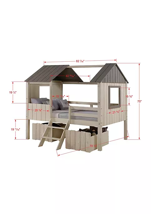 Donco Kids Full House Low Loft 4 Donco Kids Full House Low Loft - Image 2