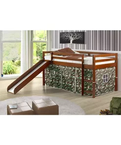 Donco Kids Tent Bed W/Red Tent Kit -Paco Home Elegant Store Belk 1256