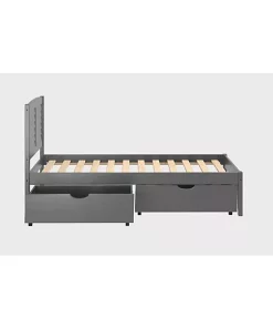 Donco Kids Twin Louver Bed With Under Bed Drawers -Paco Home Elegant Store Belk 1260