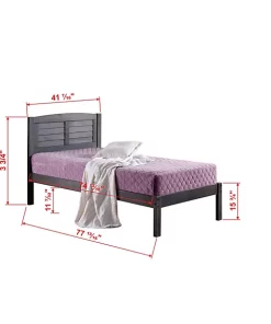 Donco Kids Twin Louver Bed With Under Bed Drawers -Paco Home Elegant Store Belk 1261