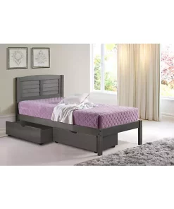 Donco Kids Twin Louver Bed With Under Bed Drawers -Paco Home Elegant Store Belk 1262