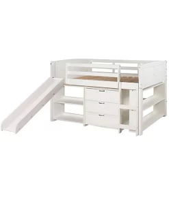 Donco Kids Twin Louver Low Loft W/Slide Group B -Paco Home Elegant Store Belk 1287