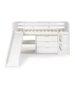 Donco Kids Twin Louver Low Loft W/Slide Group B -Paco Home Elegant Store Belk 1288