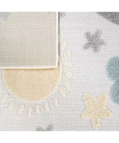 Paco Home Kids Rug Colorful Rainbow Play-Mat for In- & Outdoor in Cream - 3'11" x 5'3" -Paco Home Elegant Store Belk 129