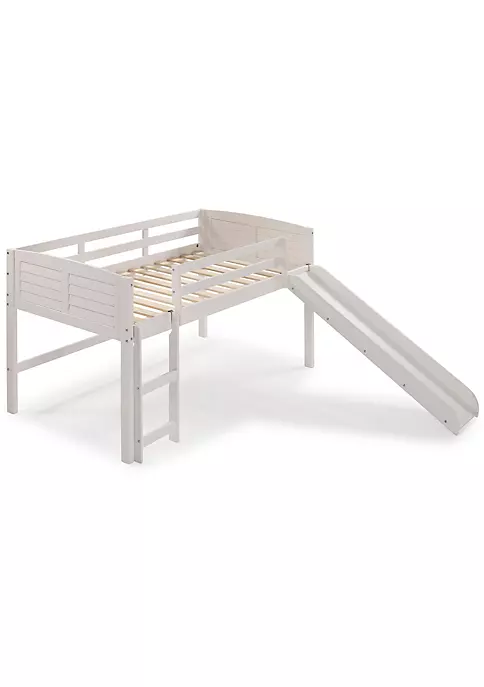 Donco Kids Twin Louver Low Loft W/Red Tent & Slide 4 Donco Kids Twin Louver Low Loft W/Red Tent & Slide - Image 2