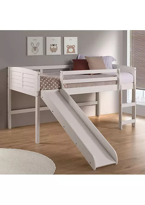 Donco Kids Twin Louver Low Loft W/Red Tent & Slide 8 Donco Kids Twin Louver Low Loft W/Red Tent & Slide - Image 6