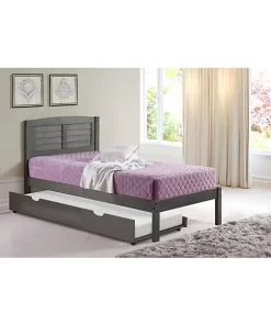 Donco Kids Twin Louver Bed With Trundle Bed -Paco Home Elegant Store Belk 1323