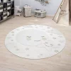 Paco Home Round Kids Rug Cuddly Moon and Stars Motif Indoor & Outdoor - 6'7" Round -Paco Home Elegant Store Belk 138