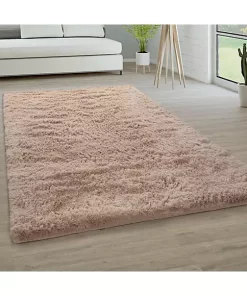 Paco Home Modern Shag Rug Soft & Fluffy In Solid Colors - 3'11" x 5'7"