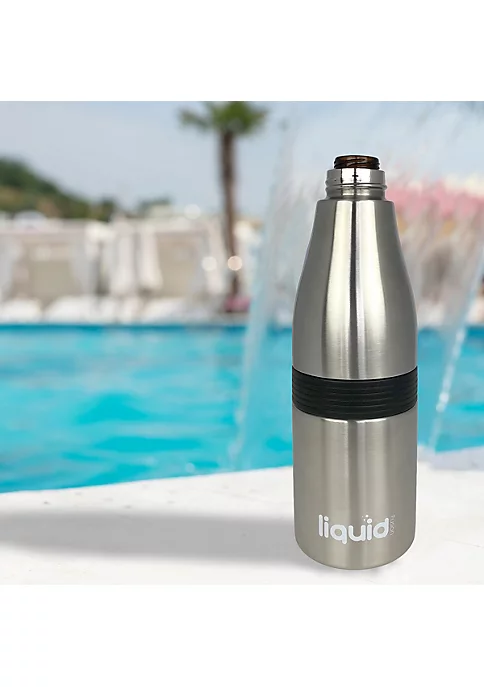 Grand Fusion Housewares Grand Fusion 3in1 Stainless Insulated Bottle, Can and Water Cooler with Opener, Silver 4 Grand Fusion Housewares Grand Fusion 3in1 Stainless Insulated Bottle, Can and Water Cooler with Opener, Silver - Image 2