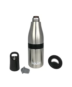Grand Fusion Housewares Grand Fusion 3in1 Stainless Insulated Bottle, Can and Water Cooler with Opener, Silver 12 Grand Fusion Housewares Grand Fusion 3in1 Stainless Insulated Bottle, Can and Water Cooler with Opener, Silver -Paco Home Elegant Store Belk 1418