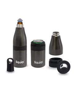 Grand Fusion Housewares Grand Fusion 3in1 Stainless Insulated Bottle, Can and Water Cooler with Opener,Platnium -Paco Home Elegant Store Belk 1422