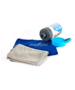 Grand Fusion Housewares Grand Fusion 2Kool Sports COOLING TOWEL with 13.5 oz. BPA Free Tritan Water Bottle for Sports, Light Blue -Paco Home Elegant Store Belk 1430