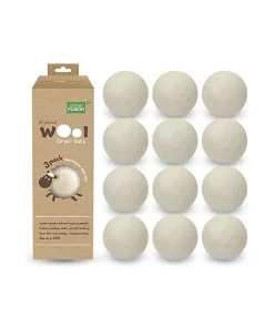 Grand Fusion Housewares Grand Fusion 100% Natural Wool Dryer Balls XL Laundry Cleaning Ball Fabric Softener 12 Balls