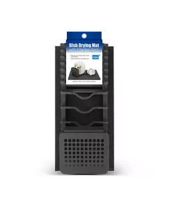 Grand Fusion Housewares Grand Fusion Dish Drying Rack and Ultra Absorbent Microfiber Mat, Black -Paco Home Elegant Store Belk 1450