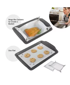 Grand Fusion Housewares Grand Fusion Leakproof Non-Stick Silicone Clear Baking Mat with Corners Snap Button 2pk 10 Grand Fusion Housewares Grand Fusion Leakproof Non-Stick Silicone Clear Baking Mat with Corners Snap Button 2pk -Paco Home Elegant Store Belk 1453
