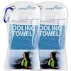 Grand Fusion Housewares Grand Fusion 2Kool Sports Cooling Towel 2 Pack Pouch with Carabiner, Purple -Paco Home Elegant Store Belk 1457