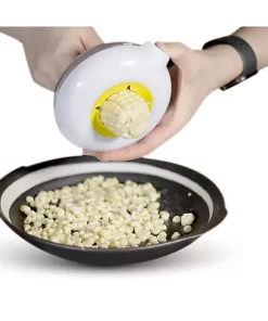 Grand Fusion Housewares Grand Fusion Corn Peeler with Circular Stainless Steel Blade Strips Corn Cob Cleanly