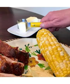 Grand Fusion Housewares Grand Fusion Corn Butter Knife Spread Slice Scoop Butter Evenly on Corn 11 Grand Fusion Housewares Grand Fusion Corn Butter Knife Spread Slice Scoop Butter Evenly on Corn -Paco Home Elegant Store Belk 1484