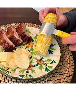 Grand Fusion Housewares Grand Fusion Corn Butter Knife Spread Slice Scoop Butter Evenly on Corn 12 Grand Fusion Housewares Grand Fusion Corn Butter Knife Spread Slice Scoop Butter Evenly on Corn -Paco Home Elegant Store Belk 1485